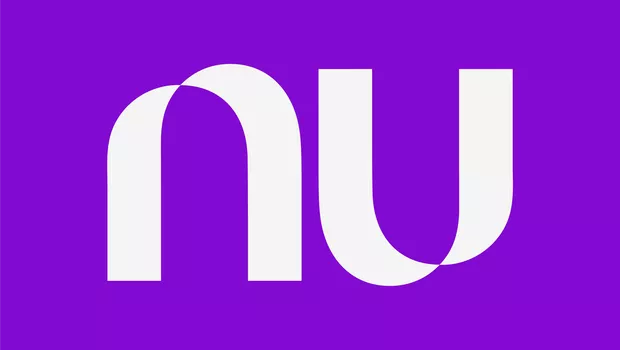 Logotipo da Nubank em fundo roxo